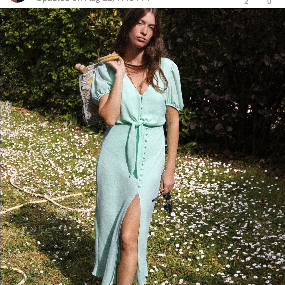 Zara Mint Green Polka Dot Set in XS